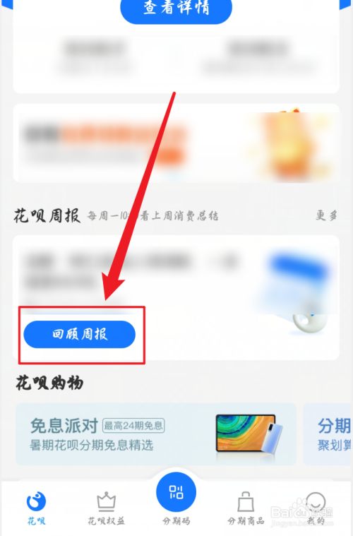 支付宝花呗周报在哪看