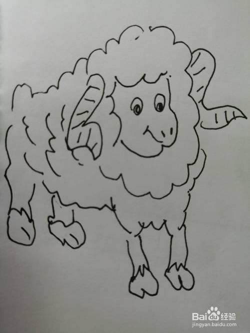 可爱的小山羊怎么画