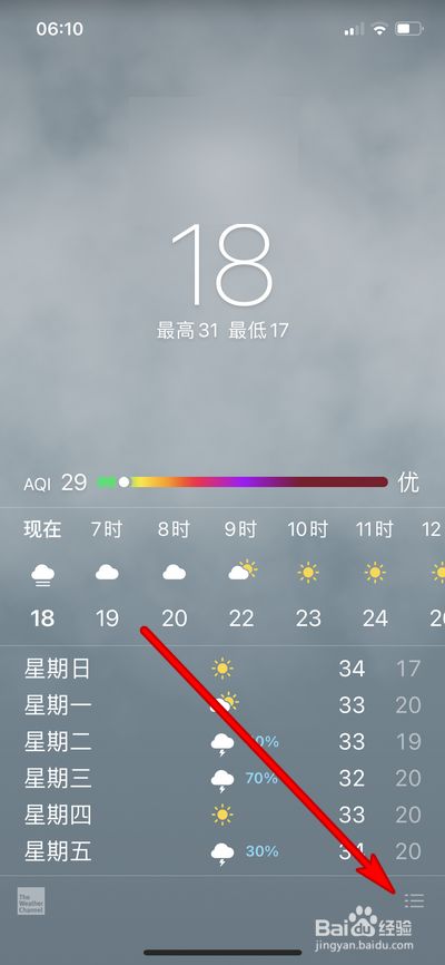 iphone天气标识图解,苹果手机天气预报标志 iphone12如何查看其他城市天气