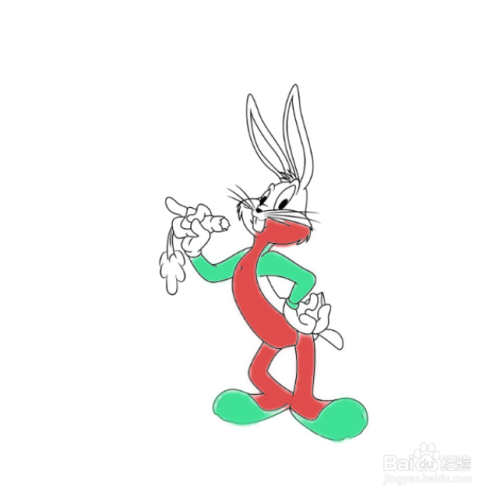如何画吃萝卜的卡通兔子的简笔画?