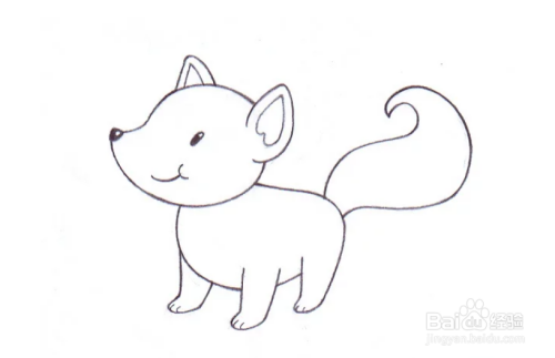 如何画一只卡通狐狸
