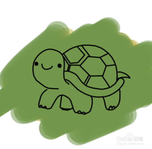 怎么画小乌龟简笔画