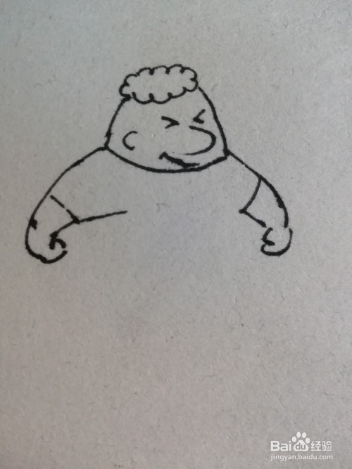 怎么画跑步的胖子简笔画