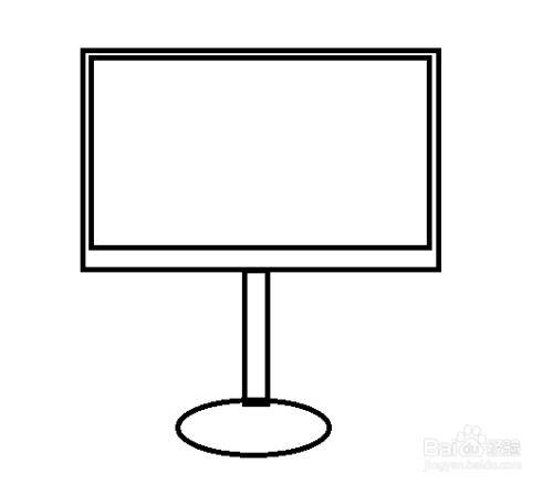 简笔画怎么画一个电脑显示屏?