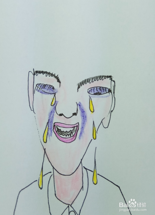 怎样画简笔画"哭泣的女人"?