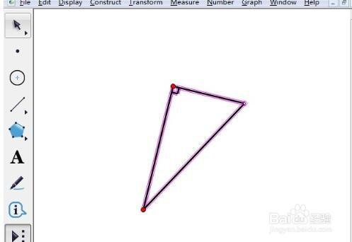 几何画板画30°直角三角形
