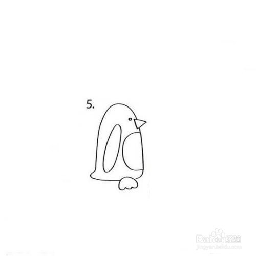 怎么画一只简单的企鹅