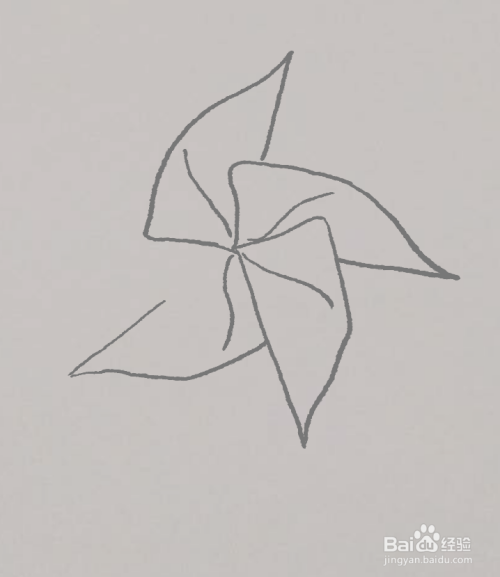 简笔画小风车