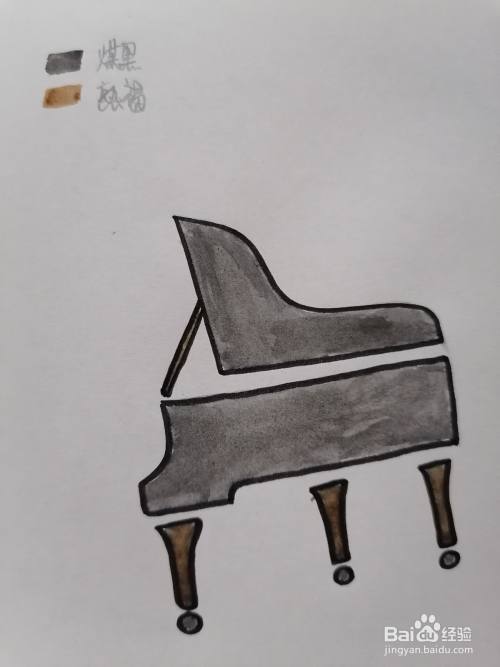 黑钢琴怎么画