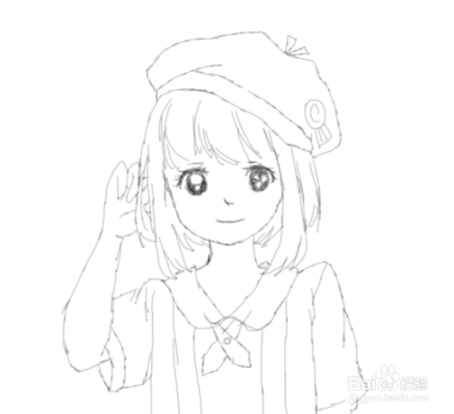 铅笔画可爱的小学妹是怎么画的