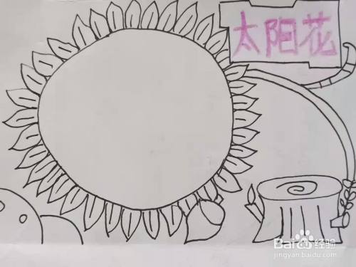 怎样画"太阳花"手抄报?