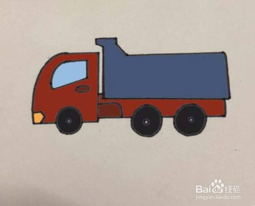 怎么画卡车的简笔画;卡车简单又好看的画法