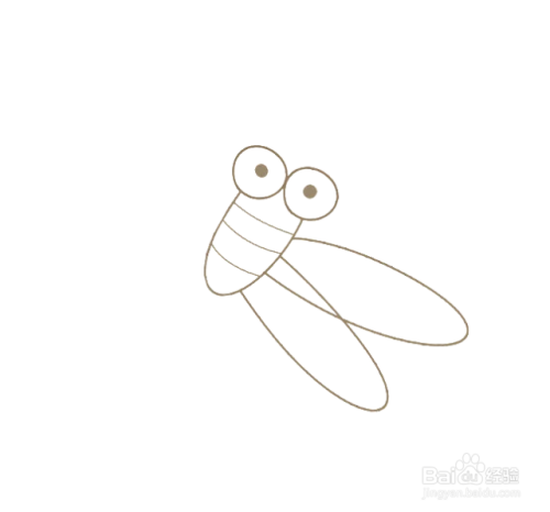 幼儿园如何教小朋友画蜻蜓的简笔画?
