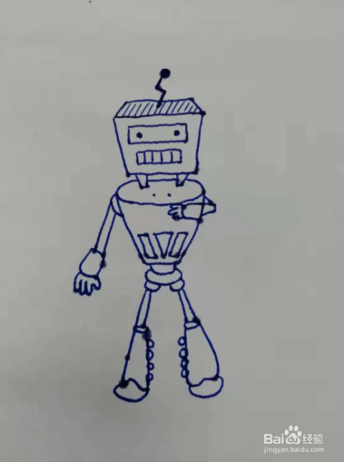 如何绘画人工智能卡通机器人