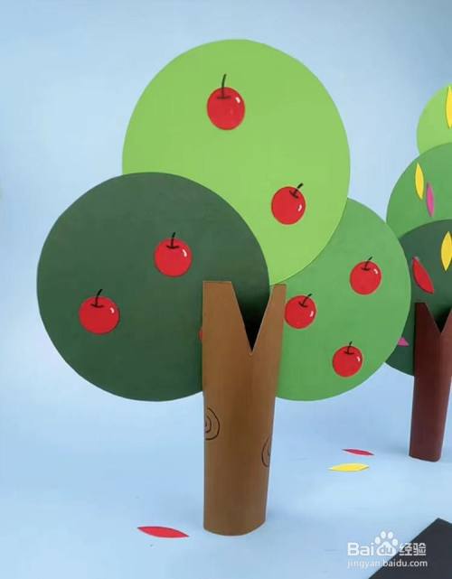 植树节的手工苹果树怎么做好看
