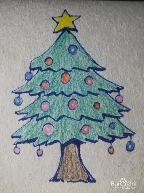 怎么画漂亮的彩铅圣诞树
