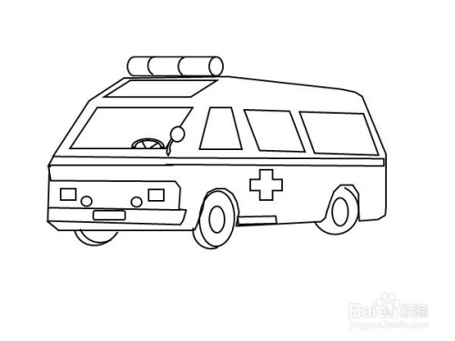 怎样画救护车的简笔画