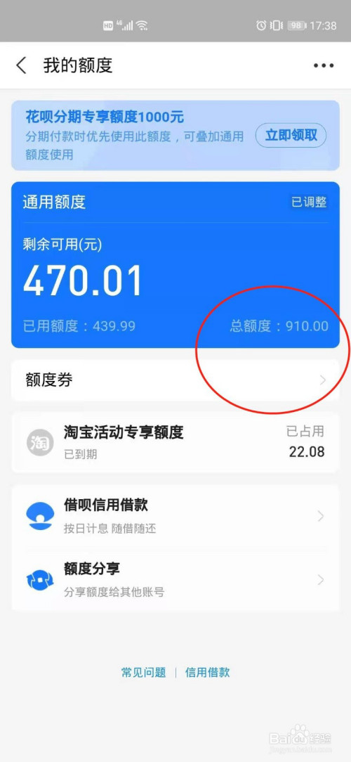 怎么查自己的支付宝总花呗额度