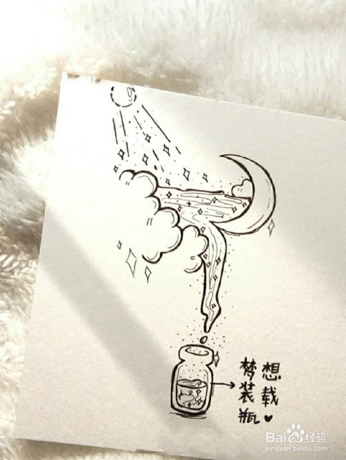 【简笔画】梦想装载瓶画法