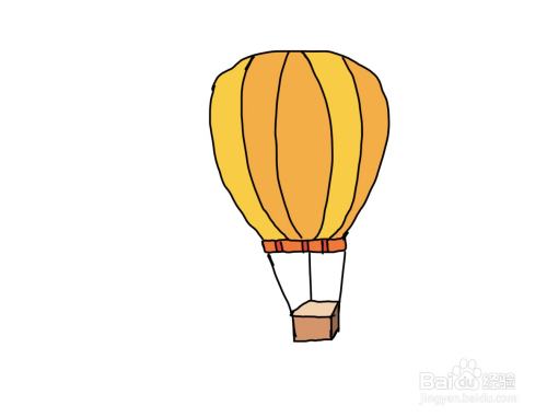 怎么画儿童彩色简笔画热气球?