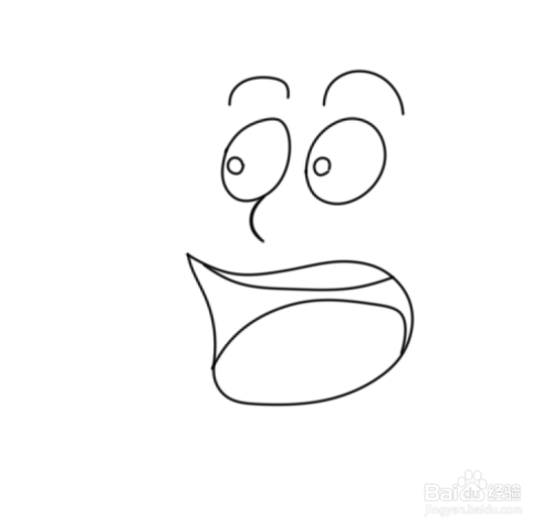 简笔画--q版受惊吓的男孩画法