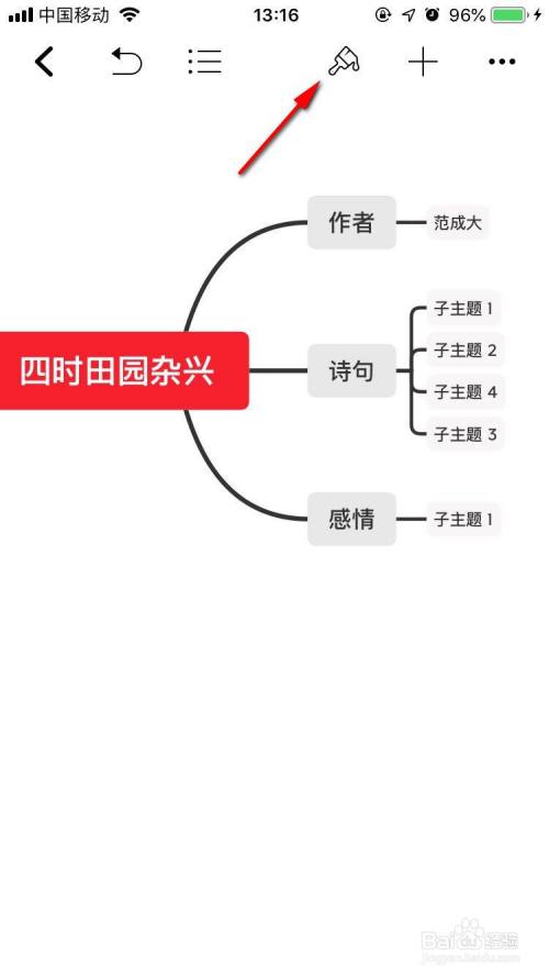 四时田园杂兴的思维导图