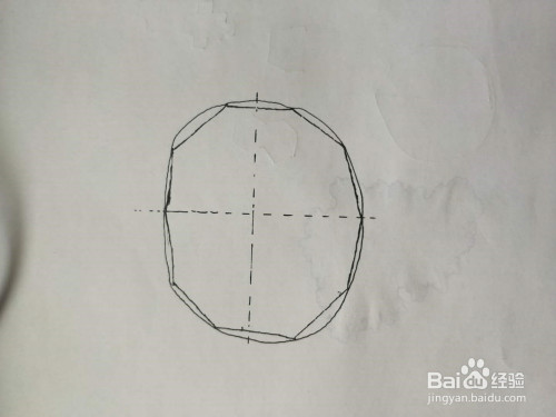 4 最后再把另一半补齐,这样,正十边形就画好了.