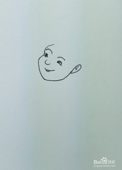 手工/爱好 > 书画/音乐  1 在白纸上用线条和曲线画出一个人的头部
