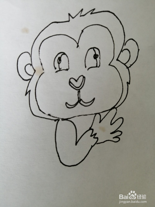 可爱的小猴子怎么画