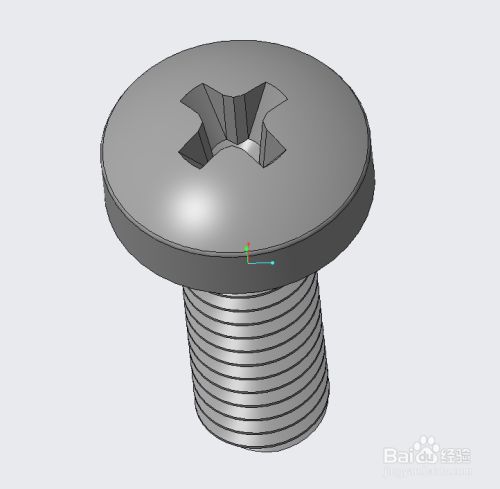 用creo画十字槽盘头螺钉