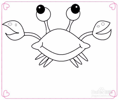 简笔画卡通大螃蟹的画法