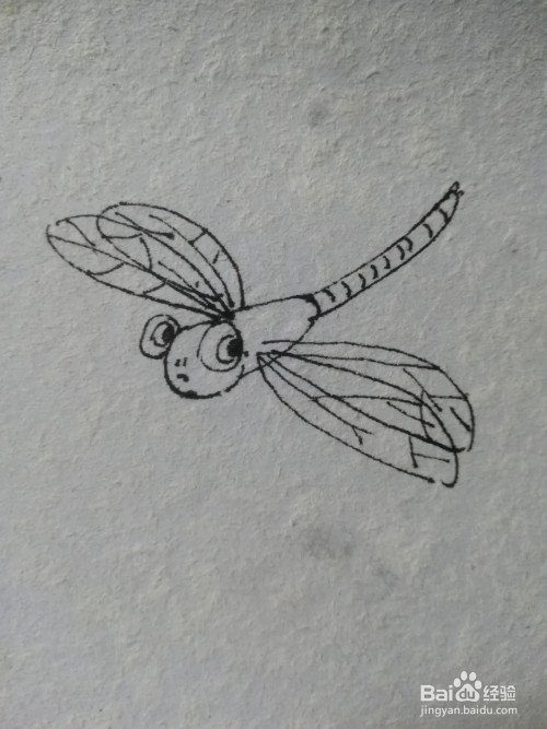 如何画花朵上的蜻蜓简笔画