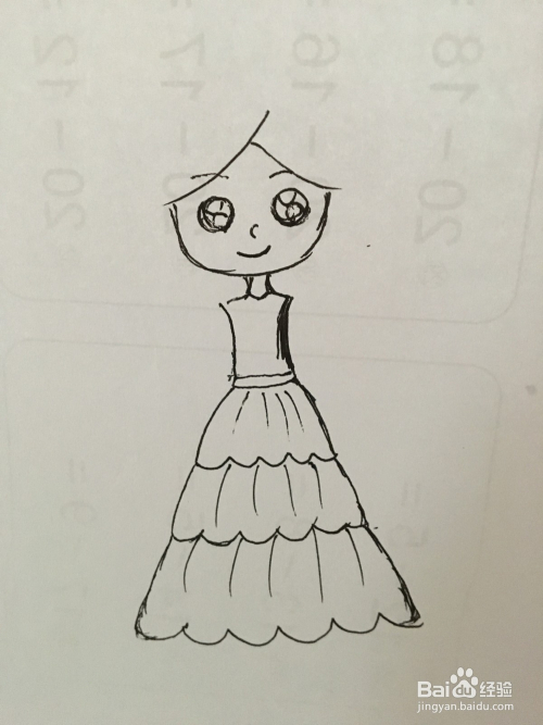 幼儿简笔画:怎样画小公主