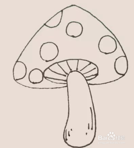 教小朋友如何画小蘑菇