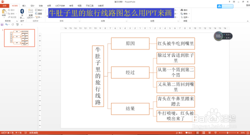 牛肚子里的旅行线路图怎么用ppt来画