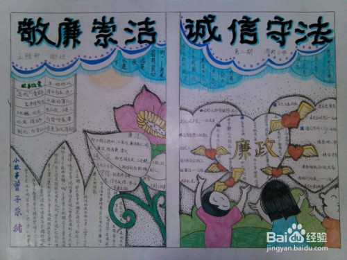 诚信守法手抄报