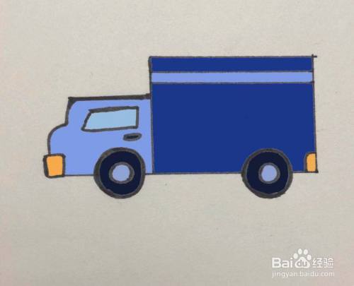 怎么画货车的简笔画;厢式货车的简单画法