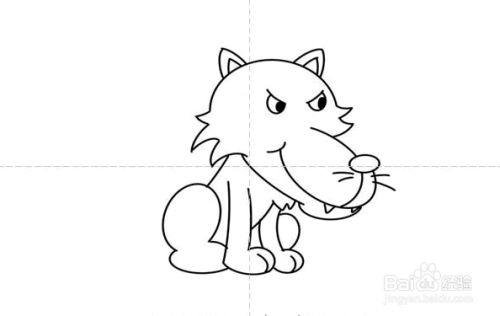 如何为孩子们画一只大灰狼