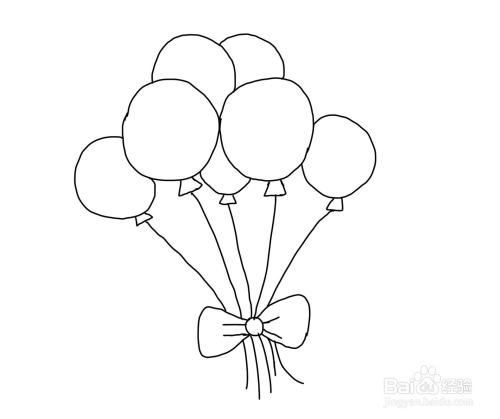 怎么画六一儿童节彩色简笔画气球?