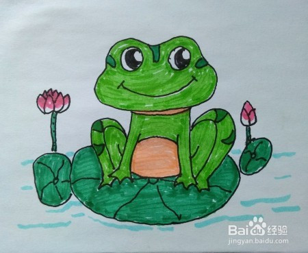 儿童简笔画:如何一步一步画青蛙