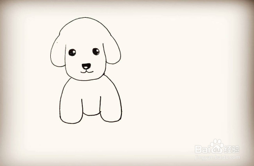 如何画一只可爱的小狗?