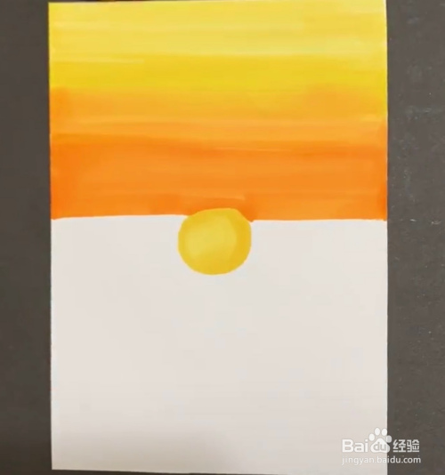 教你绘画超级美的夕阳