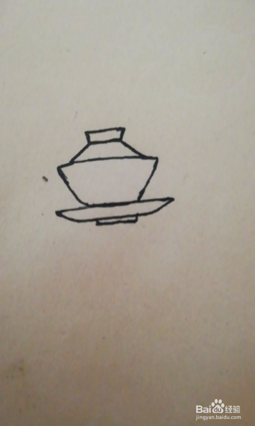 简笔画-茶碗怎么画