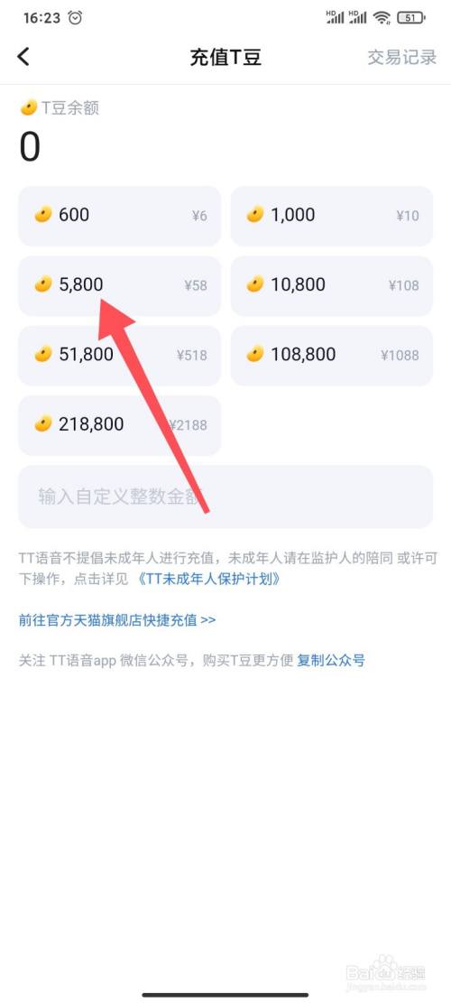 tt语音怎么充值t豆