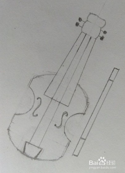 小提琴画法教程,画小提琴的方法,步骤,简笔画