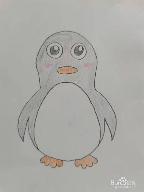 卡通企鹅怎么画