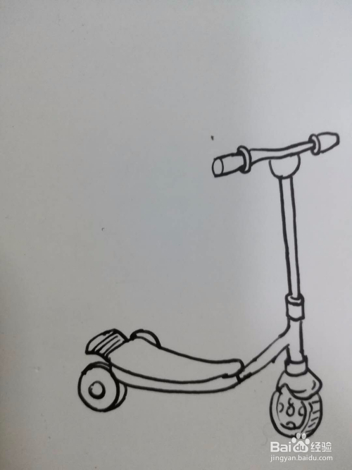 怎么画儿童滑板车的简笔画