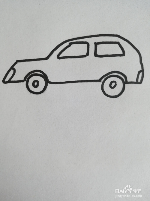 小汽车简笔画怎么画,简笔画汽车