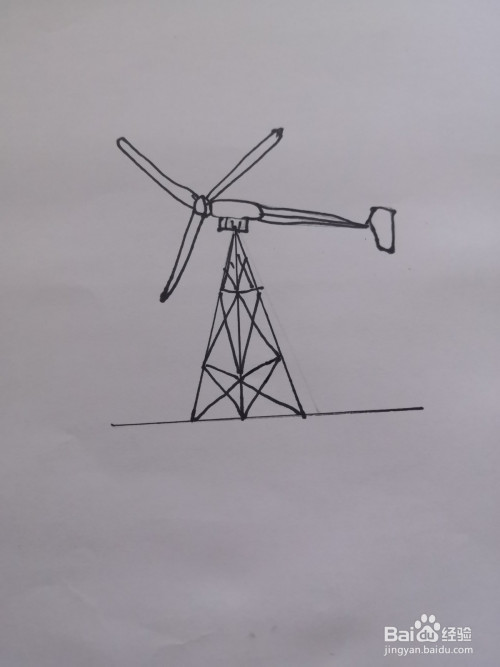 风力发电机简笔画