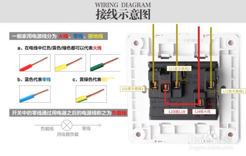 公牛三控开关接线图解